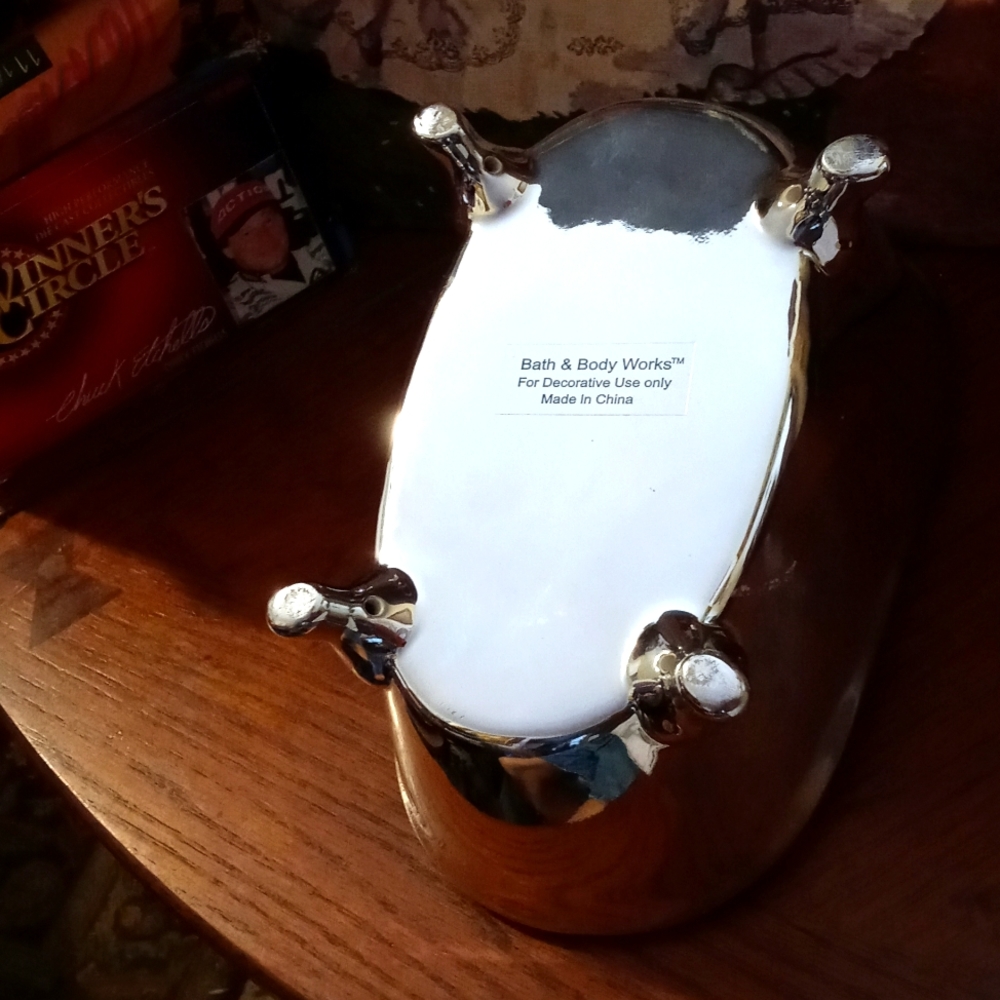 🏰Body & Body Works Spa Gift Basket🏬📬🎋Claw Foot Ceramic Tub,like 🆕🍄🌷